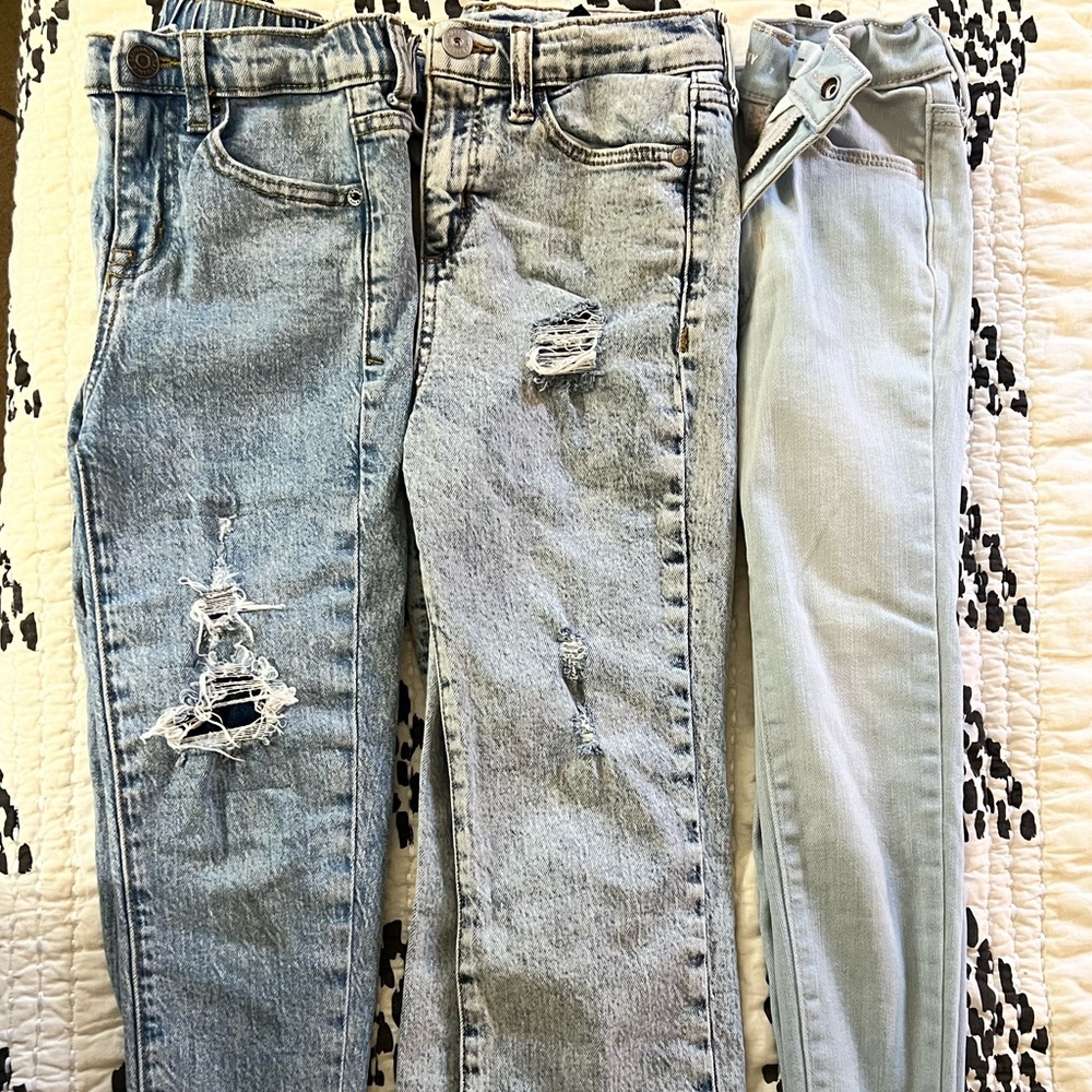 Girls Jeans 3 pairs size 6-7 Cat and Jack, Old Navy